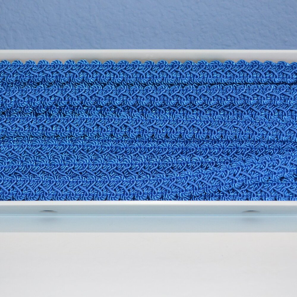 Wright's 3/4 Inch Gimp Braided Trim, Royal Blue, 15.5 Yards - New